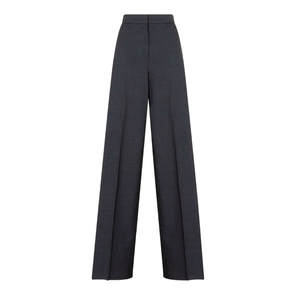 MaxMara Dark Gray Wide-Leg Trousers